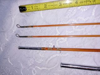 Vintage South Bend bamboo fly rod 24 - 8 1/2 ' with case 3