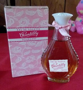 Vintage Houbigant Chantilly Eau De Toilette 2 Oz.  Bottle W/ Box