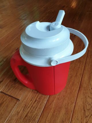 Vintage Gott 1/2 Gallon Water Cooler Jug 1522 With Spout & 2 Handles Red