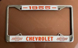 Vintage 1955 Chevrolet License Plate Frame Belair Nomad Corvette
