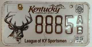 Kentucky Ky Specialty License Plate Tag Whitetail Deer League Of Ky Sportsmen