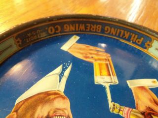 ANTIQUE TIN TIP TRAY KLING ' S PROST THE CHILL - PROOF BEER KLING BREWING 3