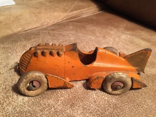 Old Antique Cast Iron Hubley Race Car Toy 1930’s
