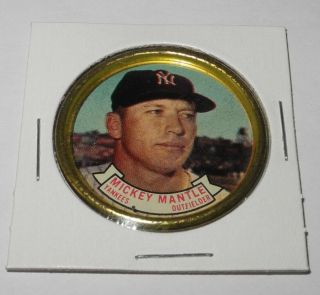 1964 Topps Baseball Coin Pin 120 Mickey Mantle York Yankees V10