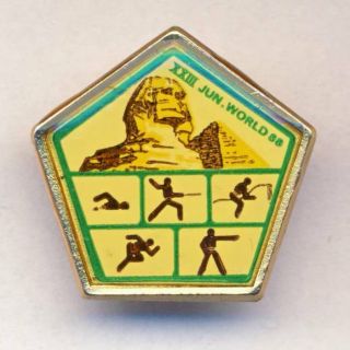 1988 Junior World Modern Pentathlon Championships Pin Badge Egypt