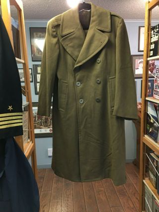 1942,  Us Army Officers Overcoat,  Wool Shell,  Satin Lined Best I Have Ever Seen