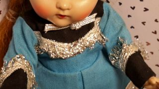 Adorable Vintage Vogue Ginny Tagged Turquoise & Silver Cowgirl Dress (No Doll) 2