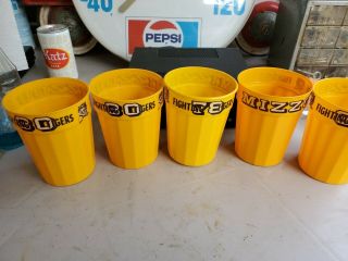 5 Vintage Mizzou Tigers Beer Cups - University Of Missouri.  From 1977 To 1980
