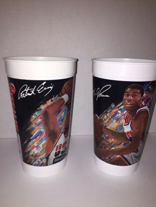 1992 McDonald ' s USA Basketball Dream Team Cups - Complete Set of 10 3