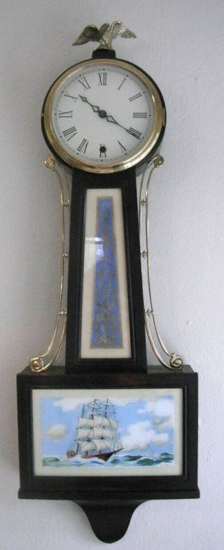 Old Antique Haven Mahogany Banjo Wall Clock 1925 Fully Restored