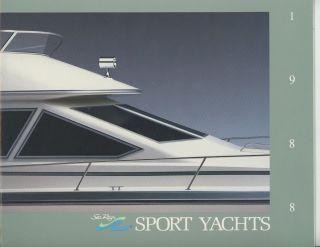 Vintage 1988 Sea Ray Boats Brochure " Sport Yachts " Color 340 