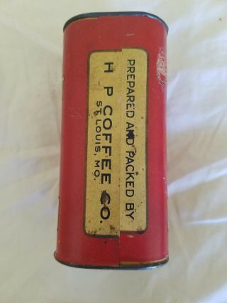 Vintage TRUMPET BRAND ADVERTISING SPICE TIN.  H - P COFFEE CO.  ST.  LOUIS,  MO. 2