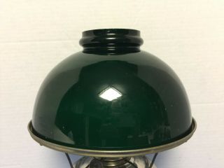 10 " Fit Antique Dark Emerald Green Cased Glass Oil Lamp Shade Germany Rayo B&h