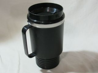 Vintage Aladdin 12 Oz Insulated Plastic Travel Coffee Mug Cup Black,