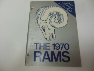 1970 Nfl Football Media Guide Los Angeles Rams Very Rare And In