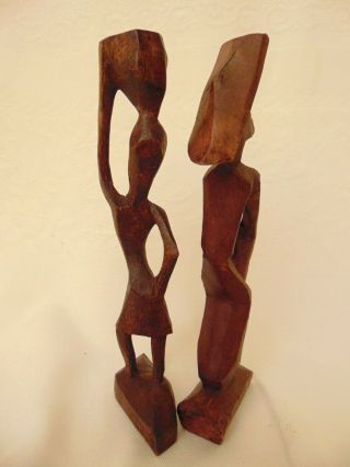 Wooden Haitian or African Carvings Sculptures Statues Vintage Tribal Folk Art 7 