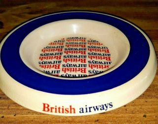 British Airways Vintage Ceramic Ashtray Aeronautica Advertising By Wade England
