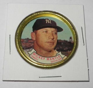 1964 Topps Baseball Coin Pin 120 Mickey Mantle York Yankees V8