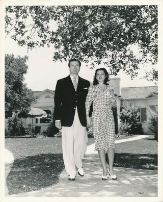 Hedy Lamarr John Loder Candid Hollywood Home Vintage 1943 Mgm Photo