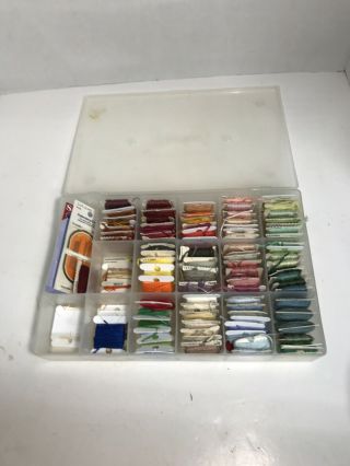 Vintage J &p Coats Embroidery Floss With Case Needles Various Colors