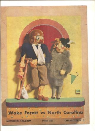 1936 North Carolina Vs.  Wake Forest Football Program