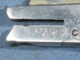 Vintage A.  F.  & Co.  NY Conductor Ticket Punch Tool Punches 3/16 