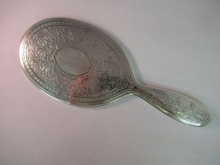 Vintage Sterling Silver Ornate Monogrammed " Mary " Hand Held Mirror,  981 - Q
