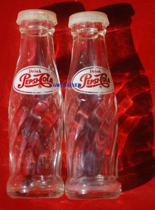 Pepsi Cola Salt & Pepper Shakers 4 " Tall 1950 
