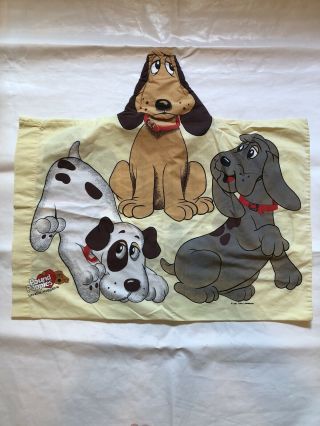Vintage 1985 Pound Puppies Pop Up Pillowcase Standard Tonka Lovable Huggable Dog