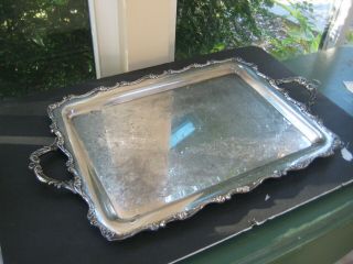 Vintage Antique Webster Wilcox International Silver Co.  Waiters Serving Tray
