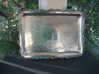 Vintage Antique Webster Wilcox International Silver Co.  Waiters Serving Tray 2