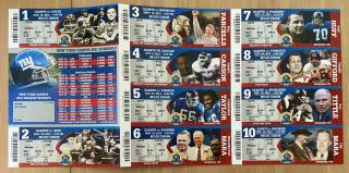 2013 Nfl York Giants Full Football Tickets - All 10 Home Games