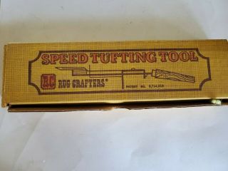 Vintage Rug Crafters Speed Tufting Tool With Instructions