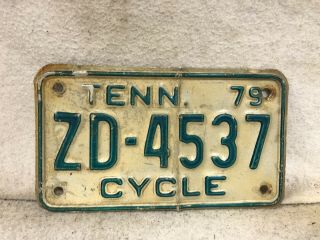 1979 Tennessee Motorcycle License Plate
