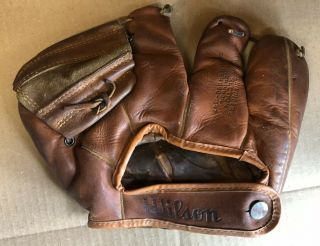 Vintage Wilson Ball Hawk Two Middle Finger Baseball Glove