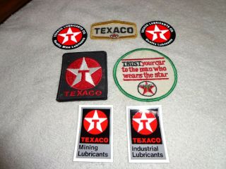 Vintage Texaco Logo Uniform 3 Patches And 4 Decals