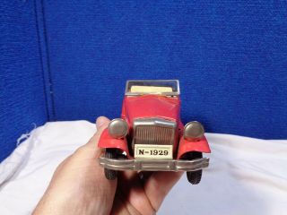 Vintage Japan Tin Litho Friction Drive Car 4 BX - J 2