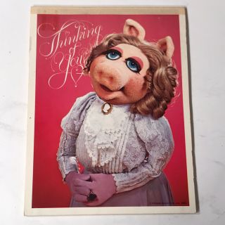 Vintage 1980 Jim Henson Muppets Miss Piggy Notepad Thinking Of You