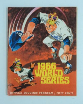 1966 World Series Game Program Dodgers Vs Orioles - Flash