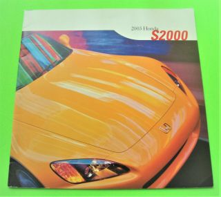 2003 Honda S2000 Roadster Big Dlx Color Brochure 24 - Pgs Sports Car Xlnt,