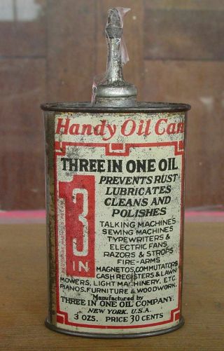 Garage Fresh Old Antique 3 In One Oil - 3 Oz - Lead Spout Handy Oiler York