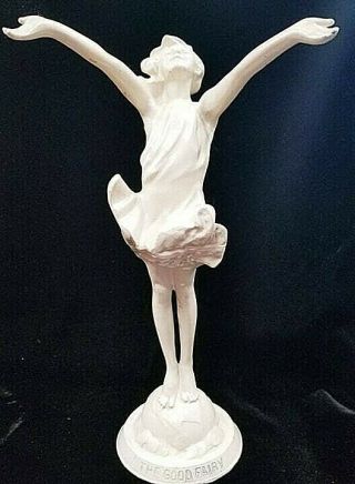 1915 Antique 11 " Sculpture Metal " The Good Fairy " By Jessie Mccutcheon Raleigh