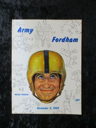 Vintage November 5,  1949 Army Vs Fordham College Football Program 1491