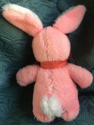 Vintage RUSHTON Rubber Face Bunny Rabbit Plush Toy - about 6” 3