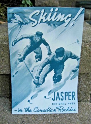 1938 Canadian National Railways Skiing Jasper National Park Brochure