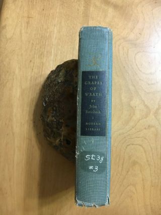 The Grapes Of Wrath - John Steinbeck 1939 Hardcover 1st Modern Library Vintage 3