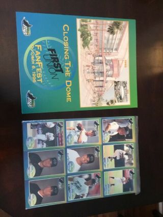 1996 Tampa Bay Devil Rays 90 Card Team Set W/program 10 Uncut Sheets 9 Cards Per