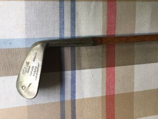 Antique Hickory Wood Shaft Stainless Mashie Golf Club