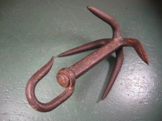 Antique Old Vintage Tools Fine Grappling Hook Premium Type Shape