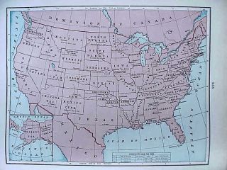 Antique 1903 Cram ' s World Atlas / History Book 2